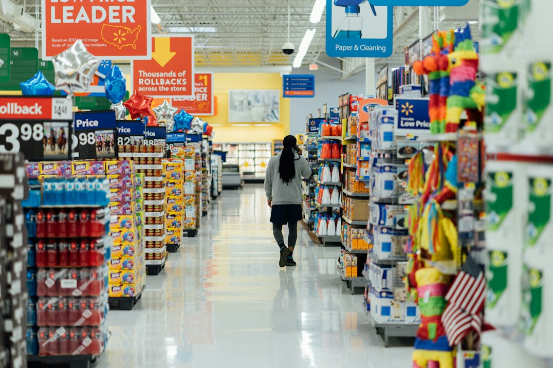 empty supermarket aisles surveillance